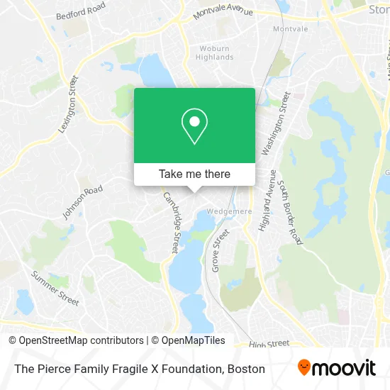 The Pierce Family Fragile X Foundation map