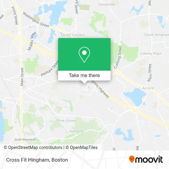 Cross Fit Hingham map