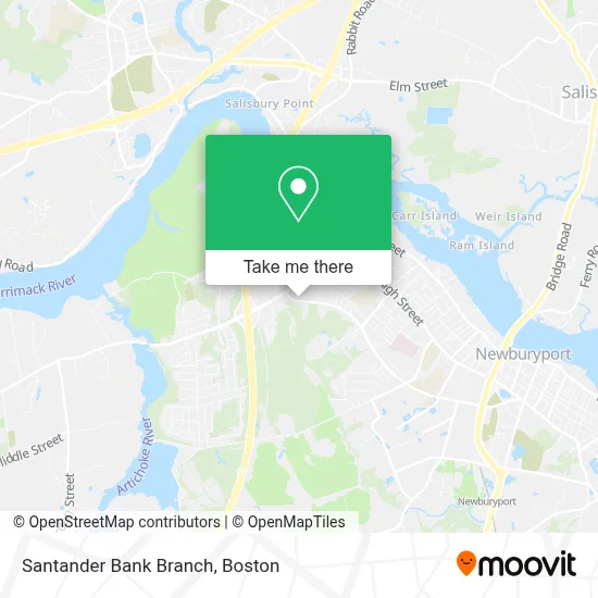 Santander Bank Branch map