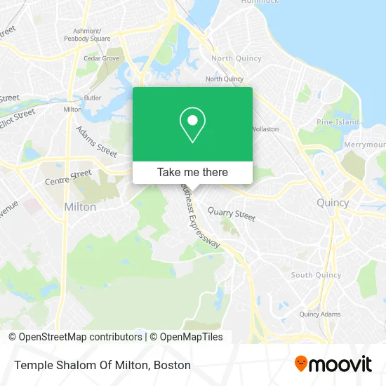 Temple Shalom Of Milton map