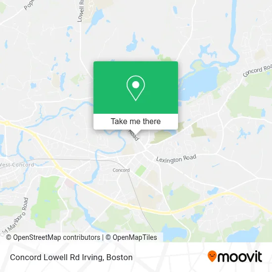 Concord Lowell Rd Irving map