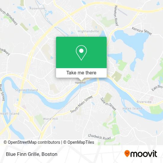 Blue Finn Grille map