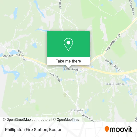 Phillipston Fire Station map