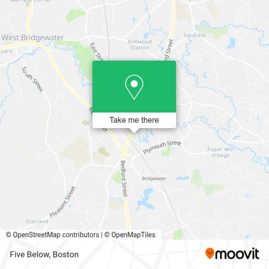 Five Below map