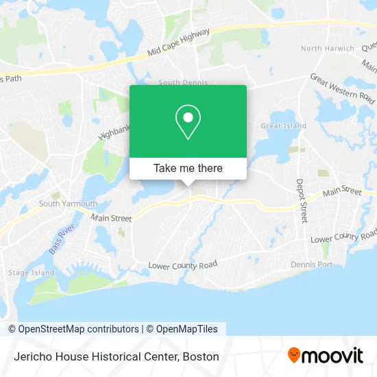 Jericho House Historical Center map