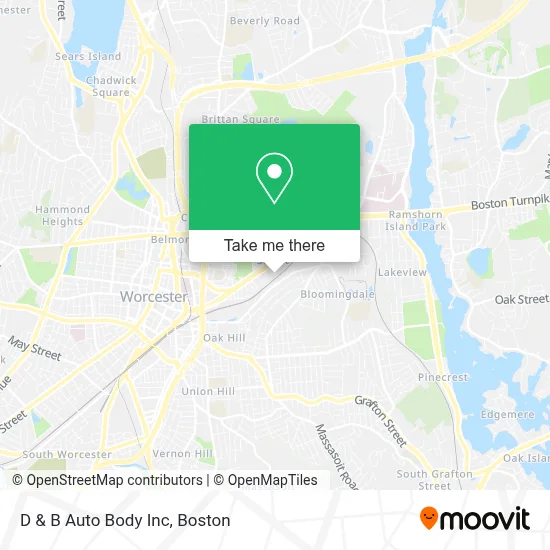 D & B Auto Body Inc map