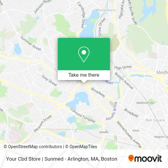 Your Cbd Store | Sunmed - Arlington, MA map