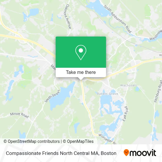 Compassionate Friends North Central MA map