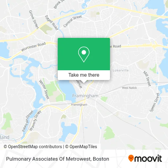 Pulmonary Associates Of Metrowest map