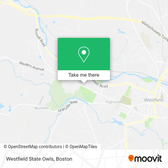 Westfield State Owls map