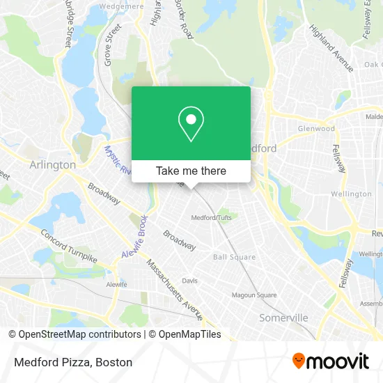 Medford Pizza map