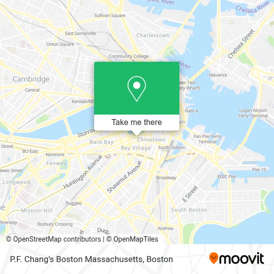P.F. Chang's Boston Massachusetts map