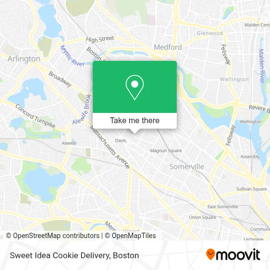 Sweet Idea Cookie Delivery map