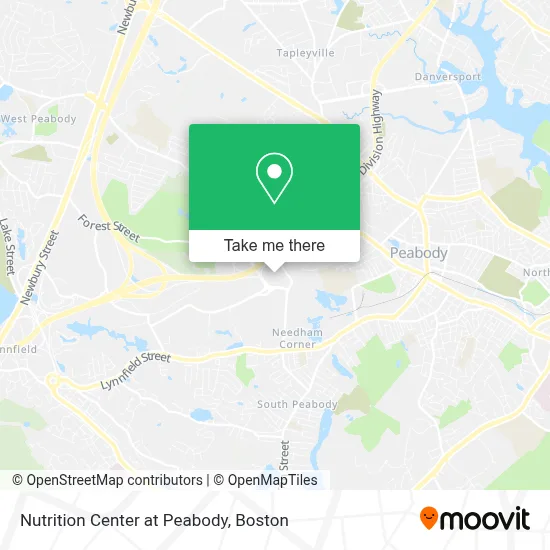 Nutrition Center at Peabody map