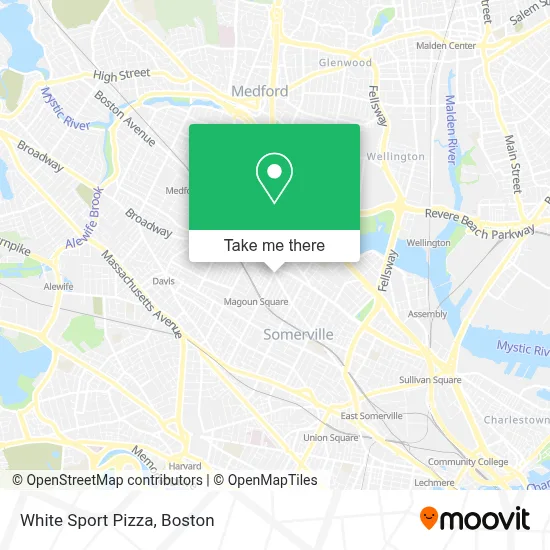 White Sport Pizza map