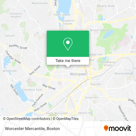 Worcester Mercantile map