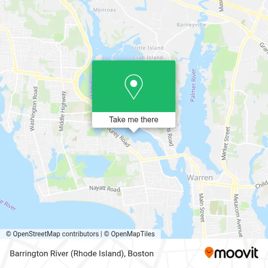 Barrington River (Rhode Island) map