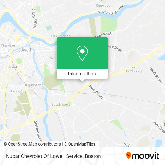 Nucar Chevrolet Of Lowell Service map