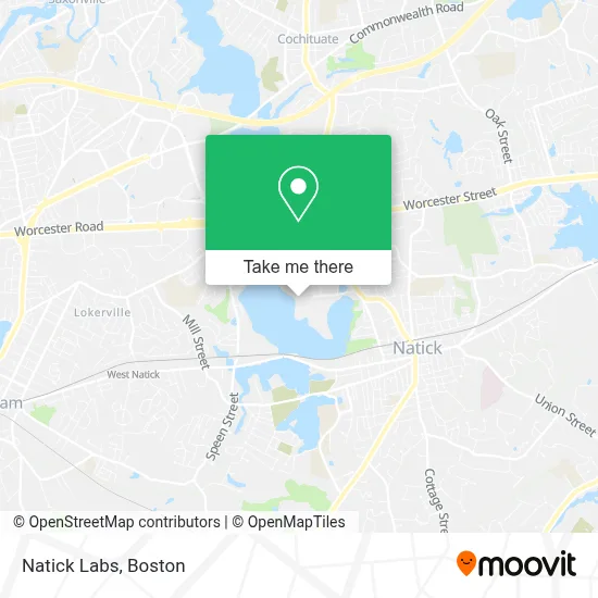 Natick Labs map