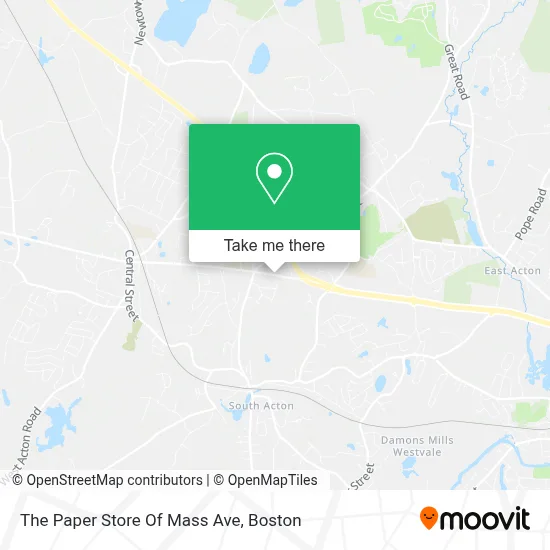 The Paper Store Of Mass Ave map
