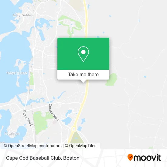 Cape Cod Baseball Club map