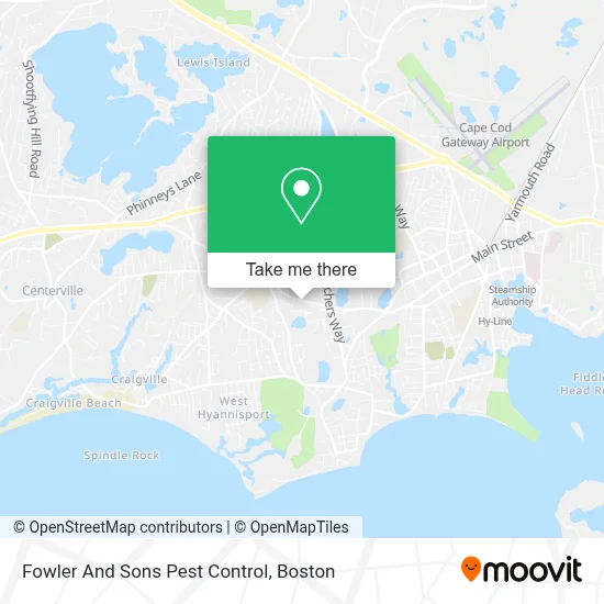 Fowler And Sons Pest Control map