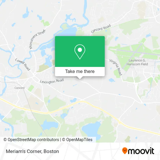 Meriam's Corner map