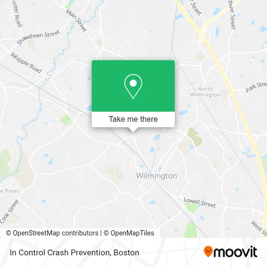 In Control Crash Prevention map