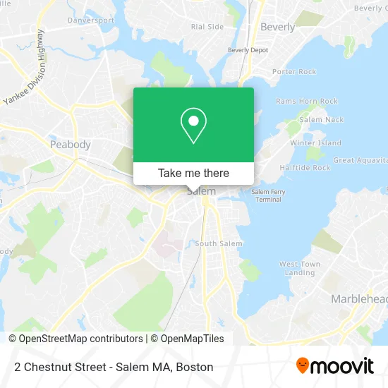 2 Chestnut Street - Salem MA map