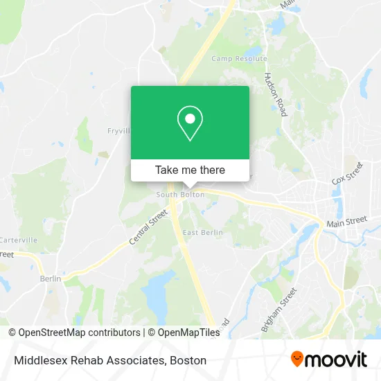 Middlesex Rehab Associates map