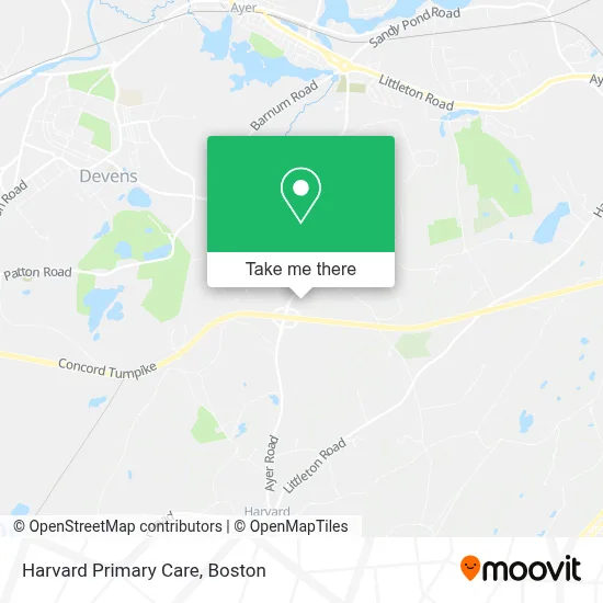 Harvard Primary Care map