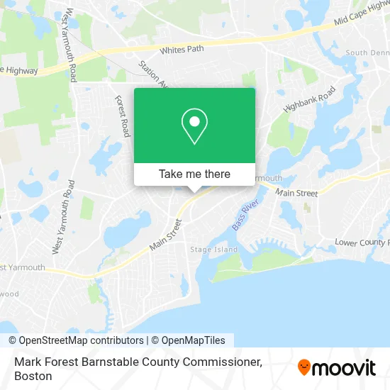 Mark Forest Barnstable County Commissioner map
