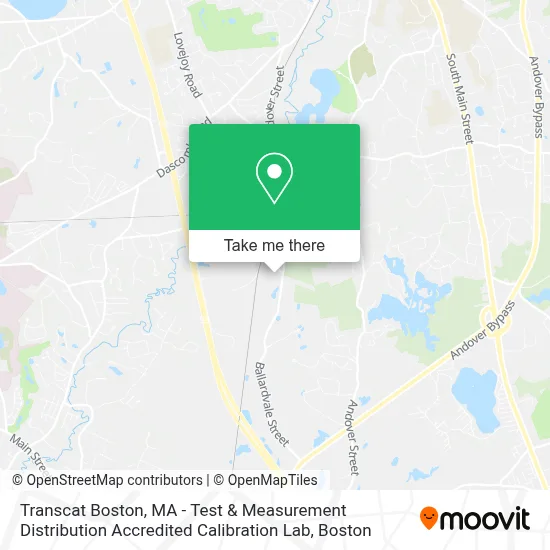 Transcat Boston, MA - Test & Measurement Distribution Accredited Calibration Lab map
