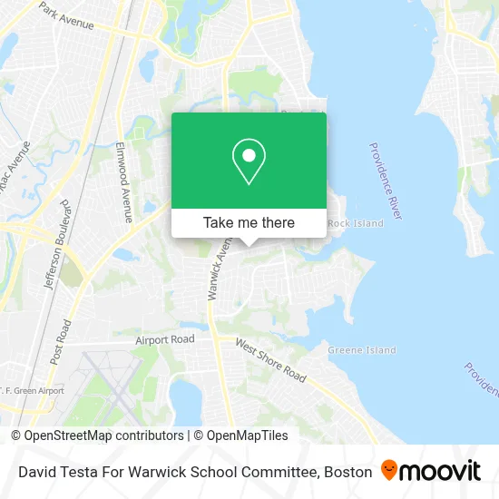 David Testa For Warwick School Committee map