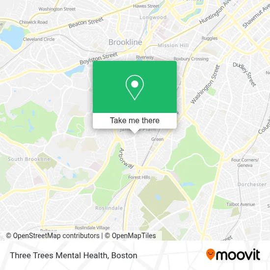 Three Trees Mental Health map