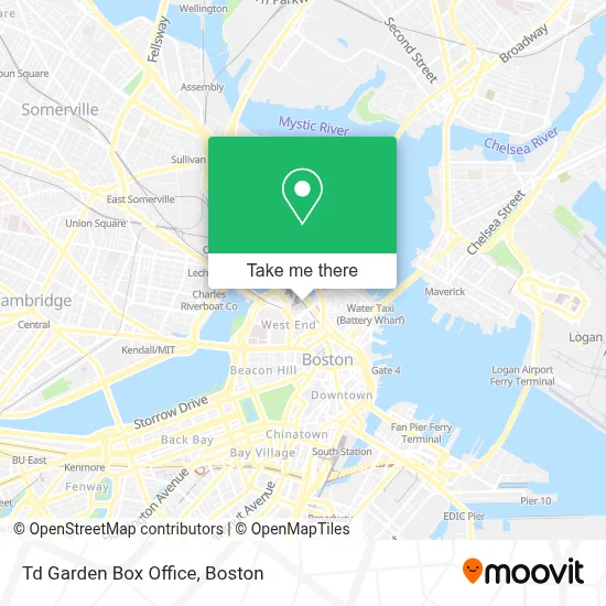 Td Garden Box Office map