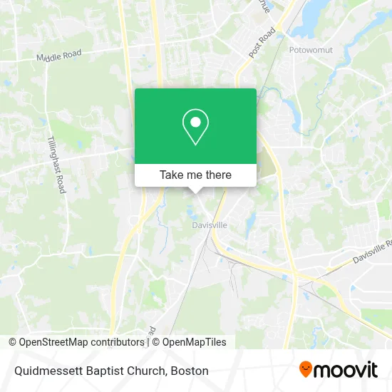 Quidmessett Baptist Church map
