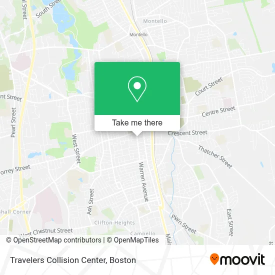 Travelers Collision Center map