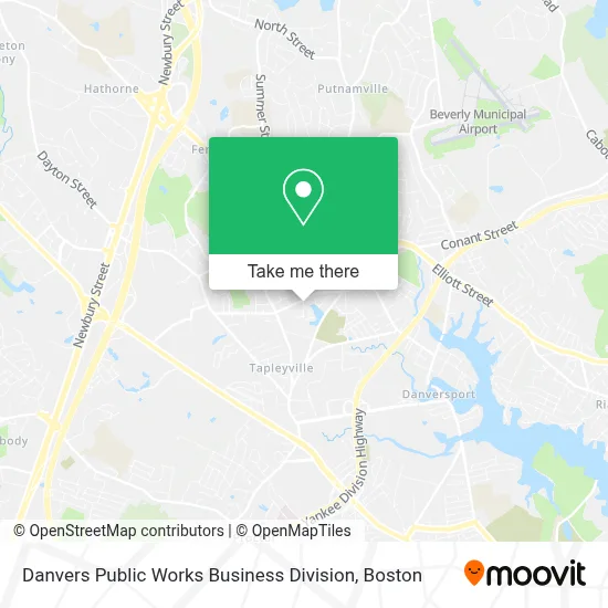 Danvers Public Works Business Division map