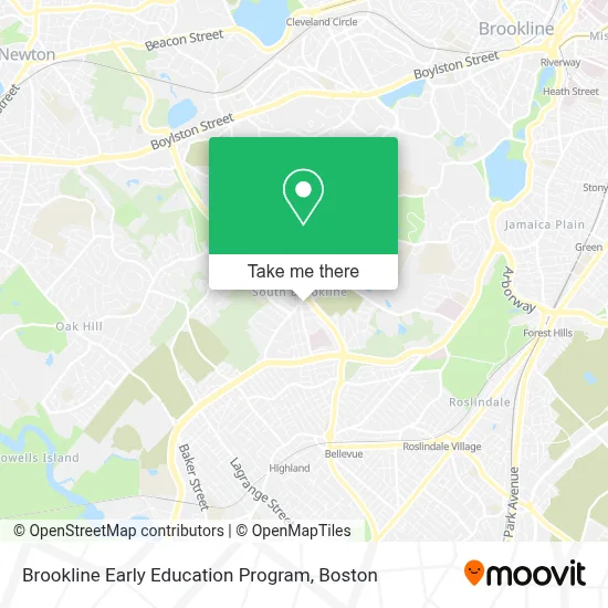 Brookline Early Education Program map
