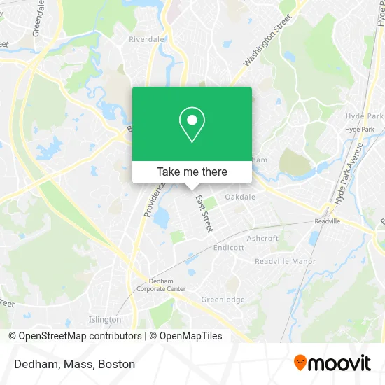 Dedham, Mass map