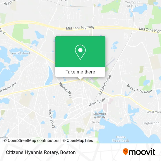 Citizens Hyannis Rotary map