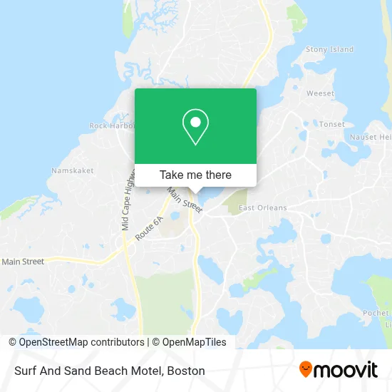 Surf And Sand Beach Motel map