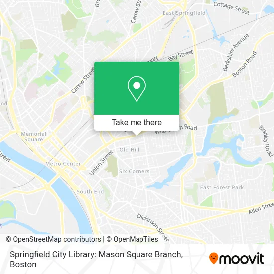 Springfield City Library: Mason Square Branch map