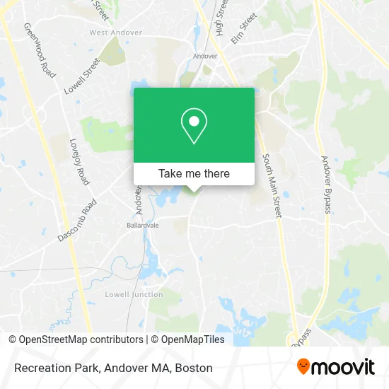 Recreation Park, Andover MA map