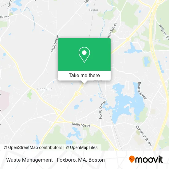 Waste Management - Foxboro, MA map