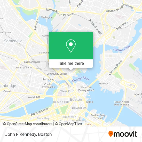 John F Kennedy map