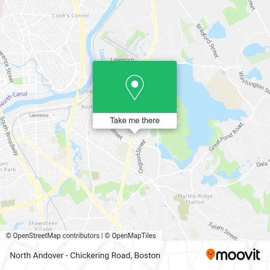 North Andover - Chickering Road map