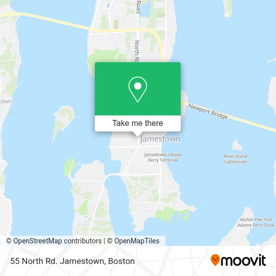 55 North Rd. Jamestown map