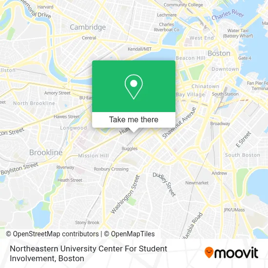 Northeastern University Center For Student Involvement map